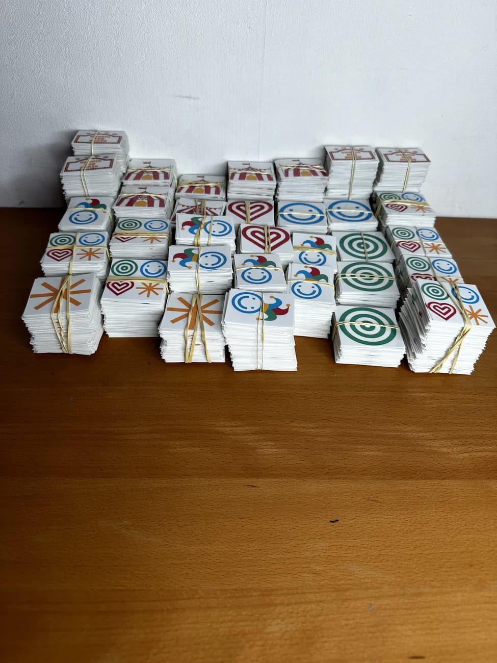 Bulk colourful temporary tattoo sheets for a campaign