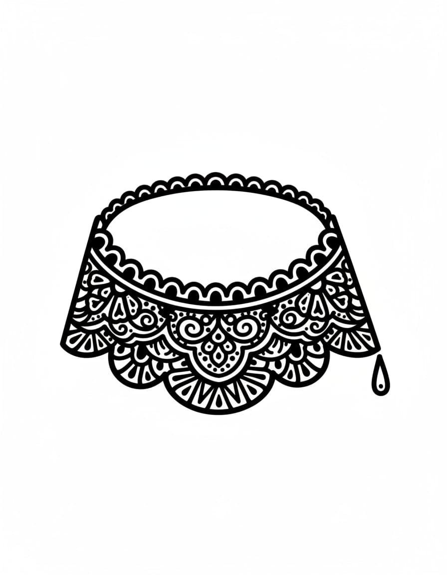 Blackwork Lace Glove Cuff Temporary Tattoo — view 1
