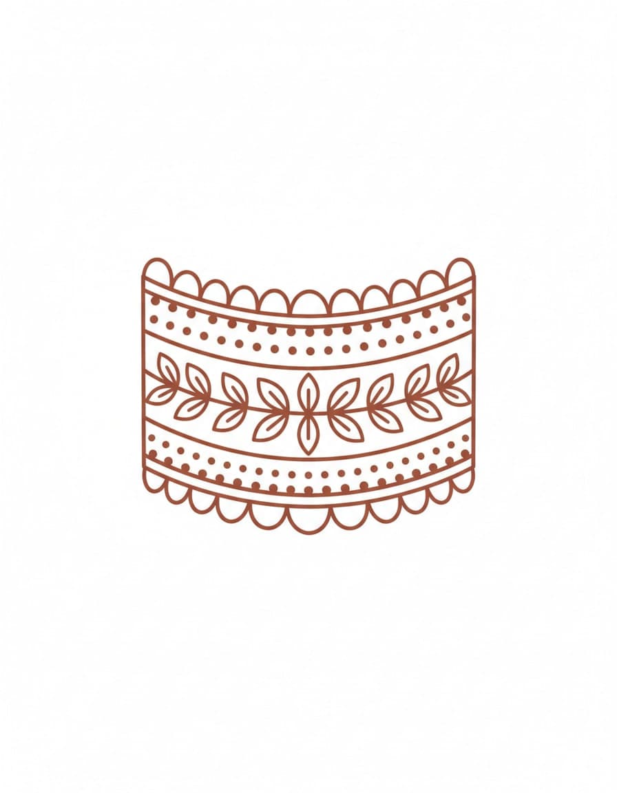 Henna-Style Chevron Cuff Temporary Tattoo