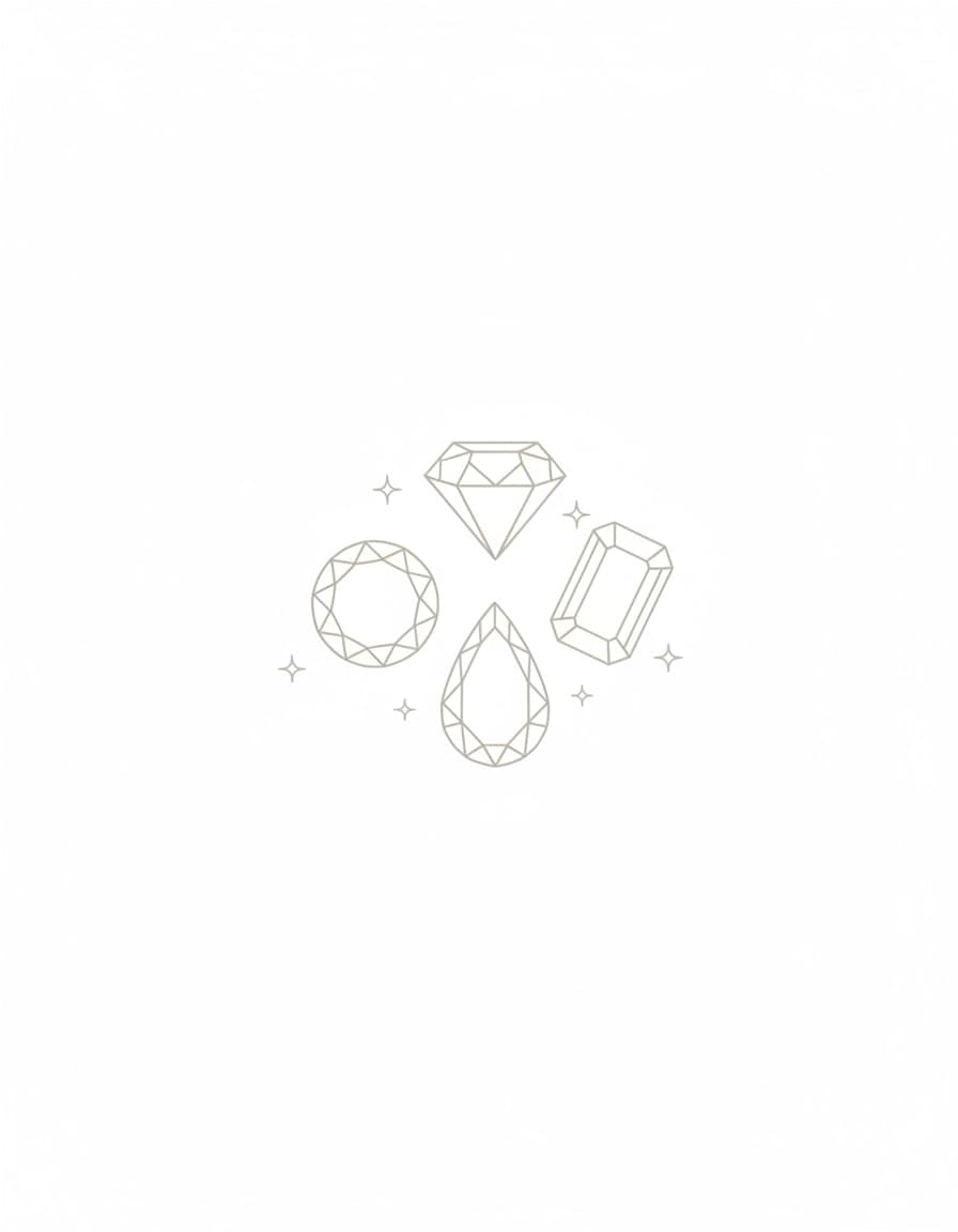 White Diamond Cluster Temporary Tattoo