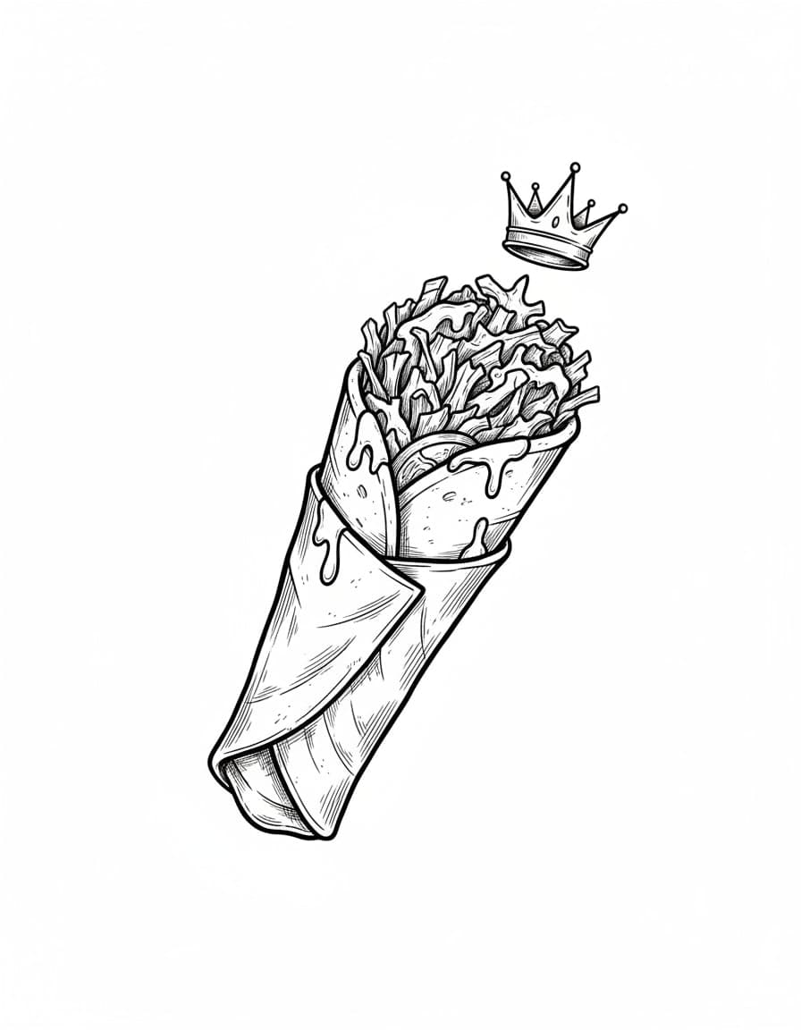 Illustrative Kebab of Honour Temporary Tattoo