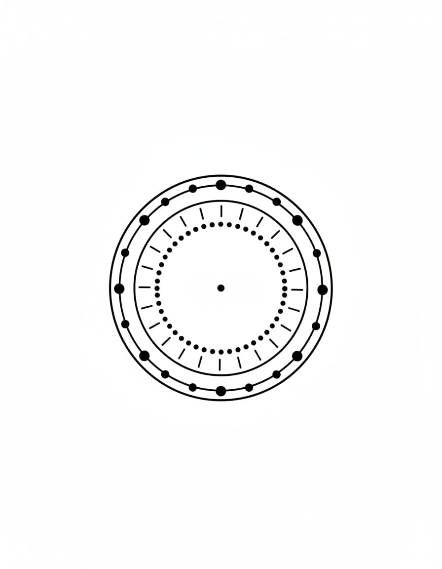 Minimalist Dot Ring Mandala Temporary Tattoo