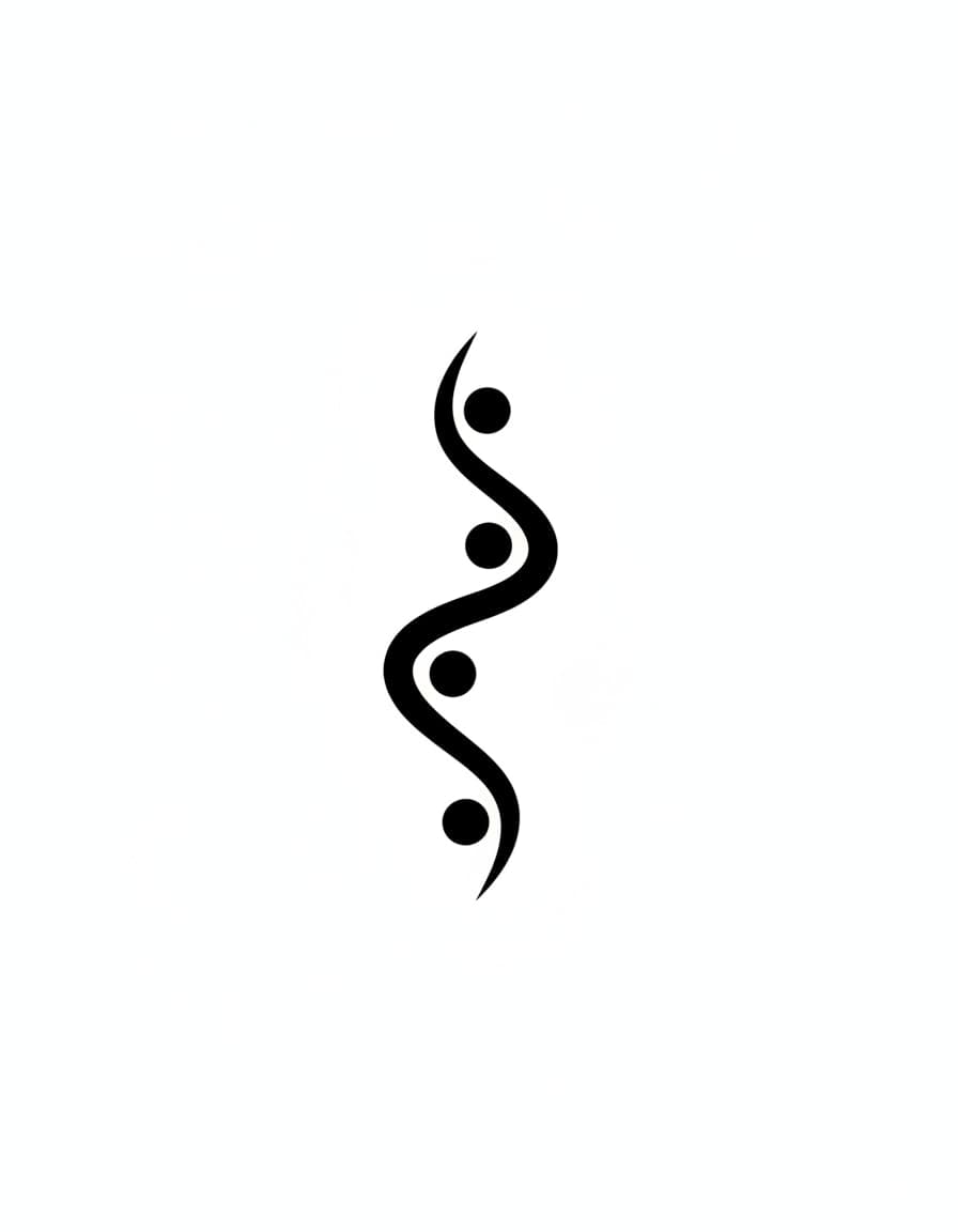 Minimalist Single Line River Sleeve Temporary Tattoo