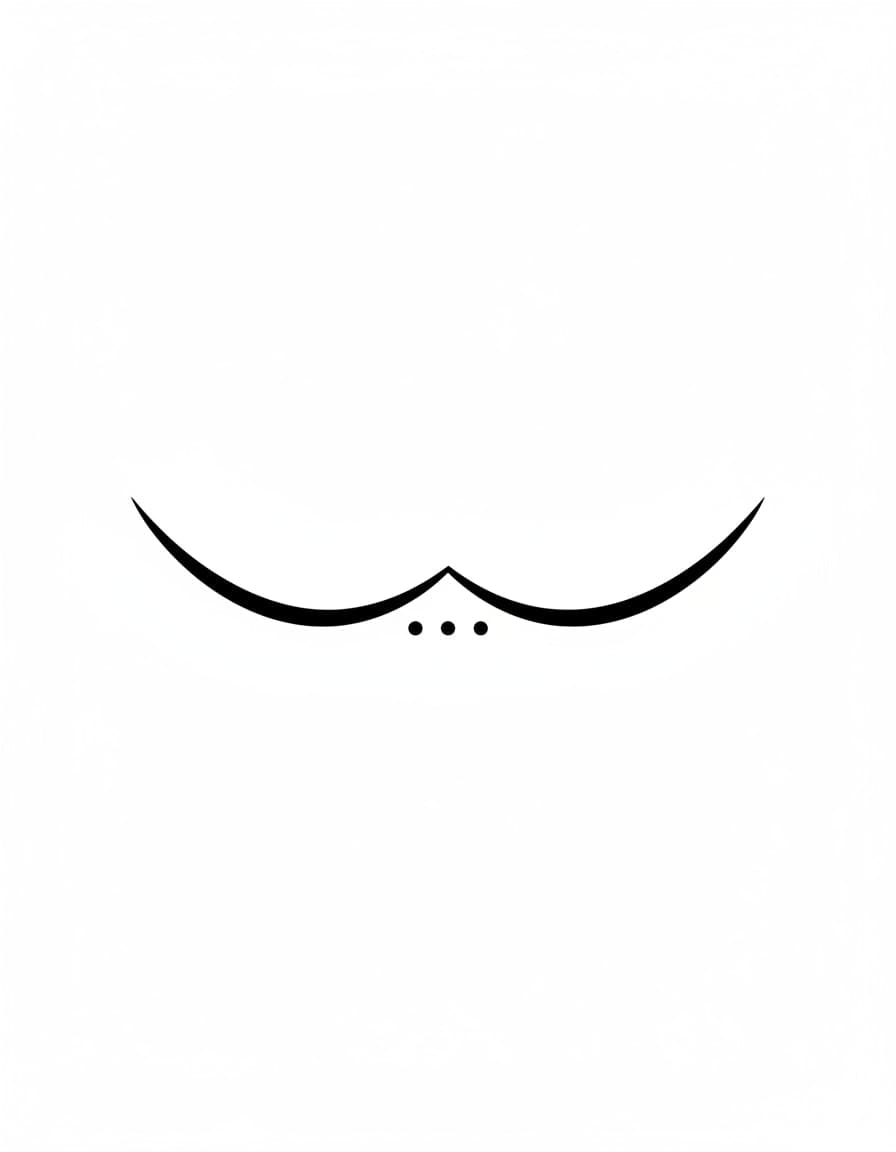 Minimalist Under-Bust Line Wave Temporary Tattoo