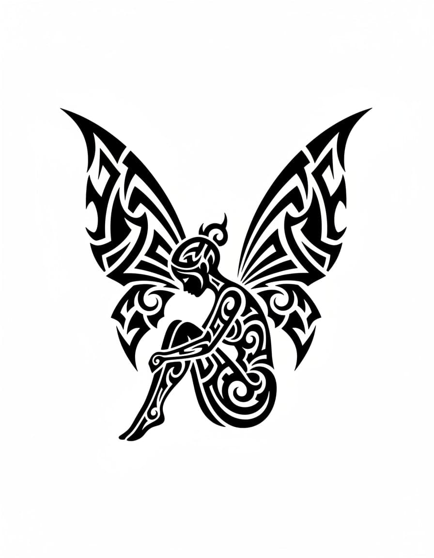 Tribal Tribal Fairy Temporary Tattoo