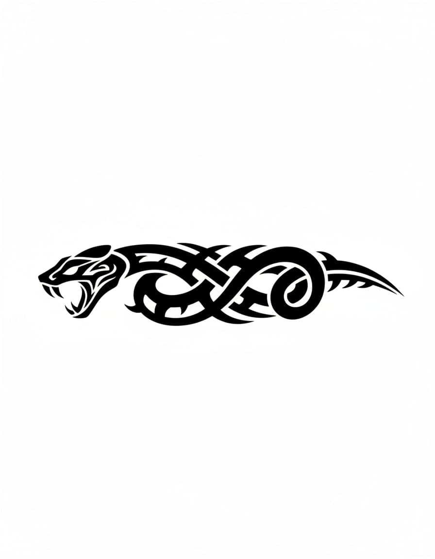 Tribal Tribal Snake Band Temporary Tattoo