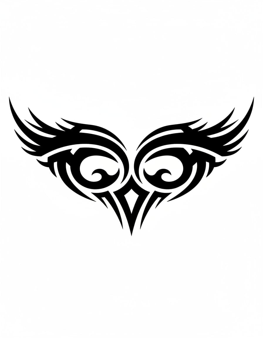 Tribal Under-Bust Tribal Curve Temporary Tattoo