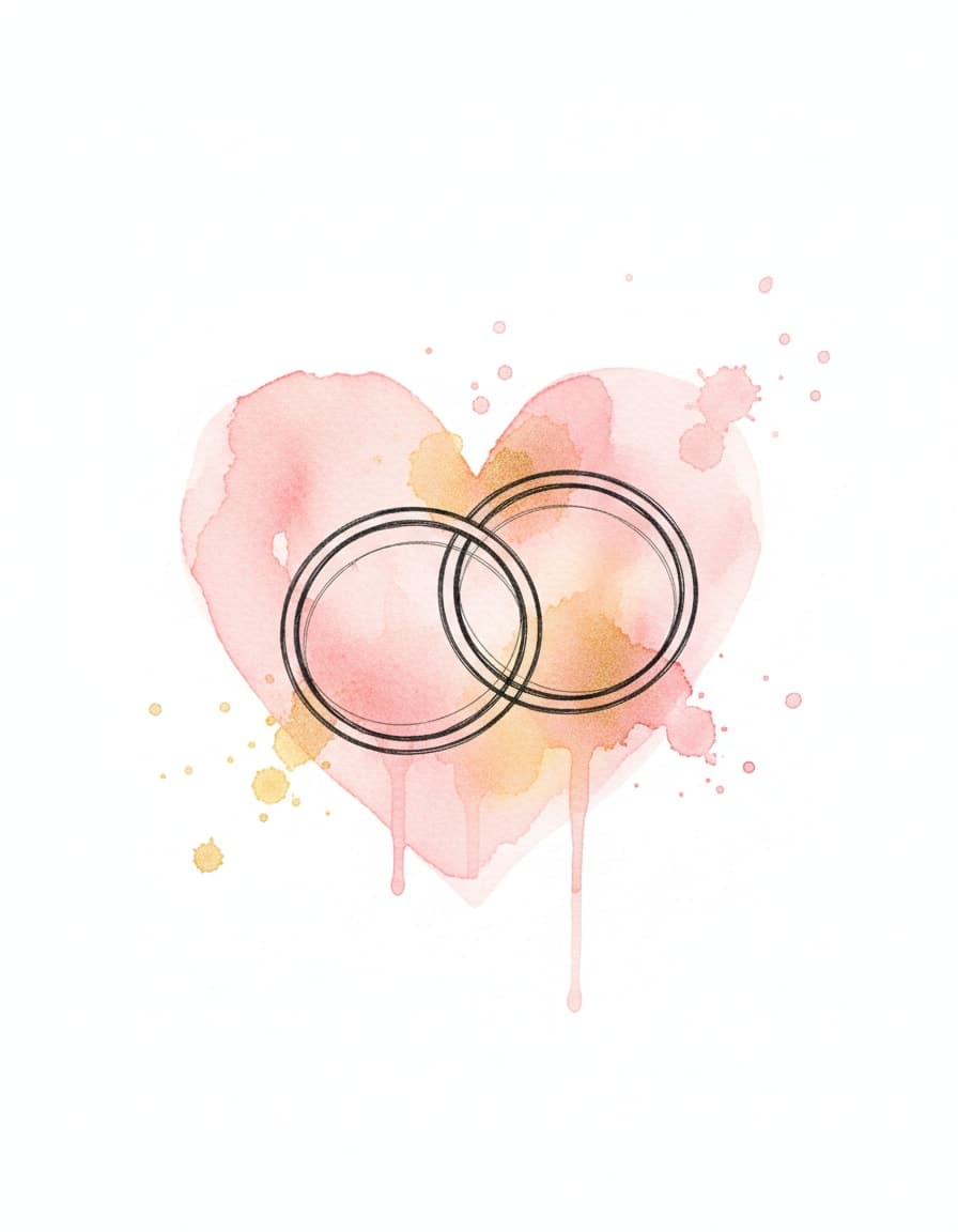Watercolour Blush Ring Wash Temporary Tattoo