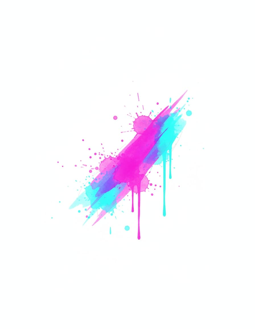Fluo Paint Streak Temporary Tattoo