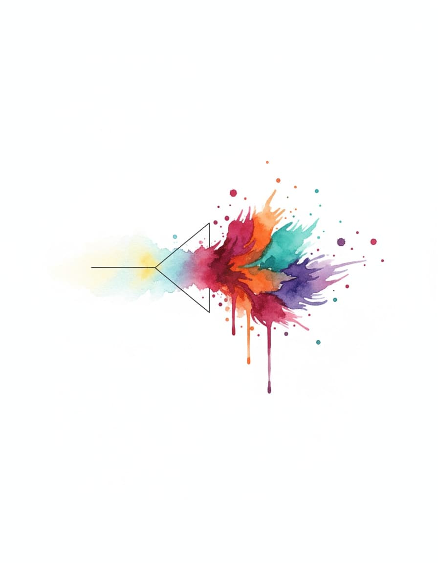 Watercolour Watercolour Prism Temporary Tattoo