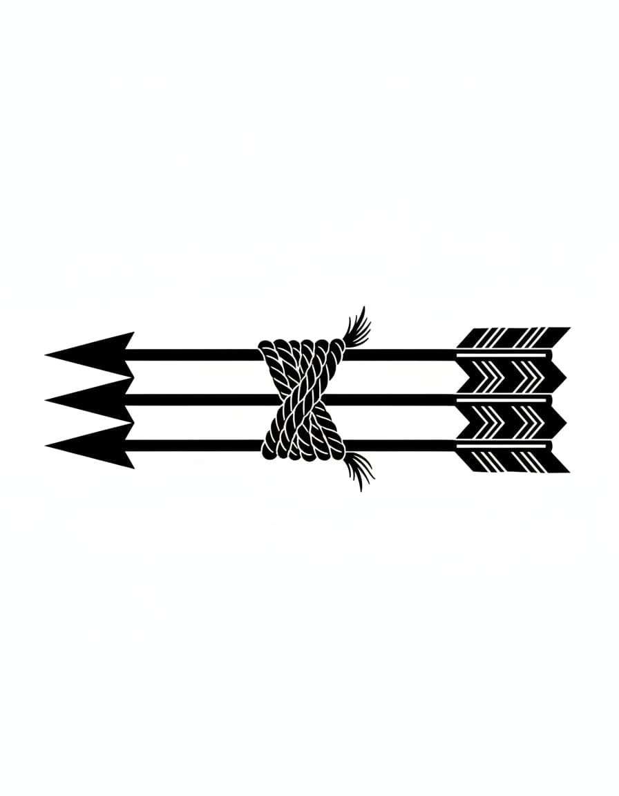 Blackwork Arrow Bundle Temporary Tattoo — view 1