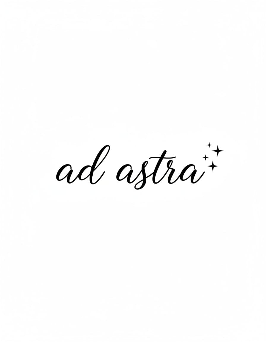 Dočasné tetování s nápisem „Ad Astra“