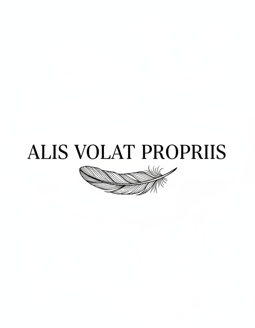 Dočasné tetování s nápisem „Alis Volat Propriis“