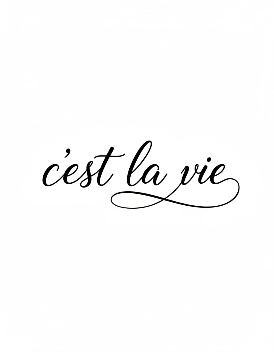 Dočasné tetování s nápisem „C'est la Vie“
