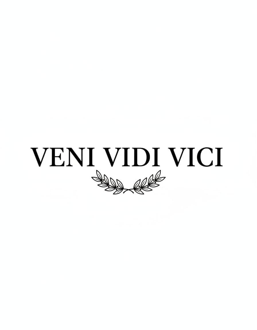 Dočasné tetování s nápisem „Veni Vidi Vici“