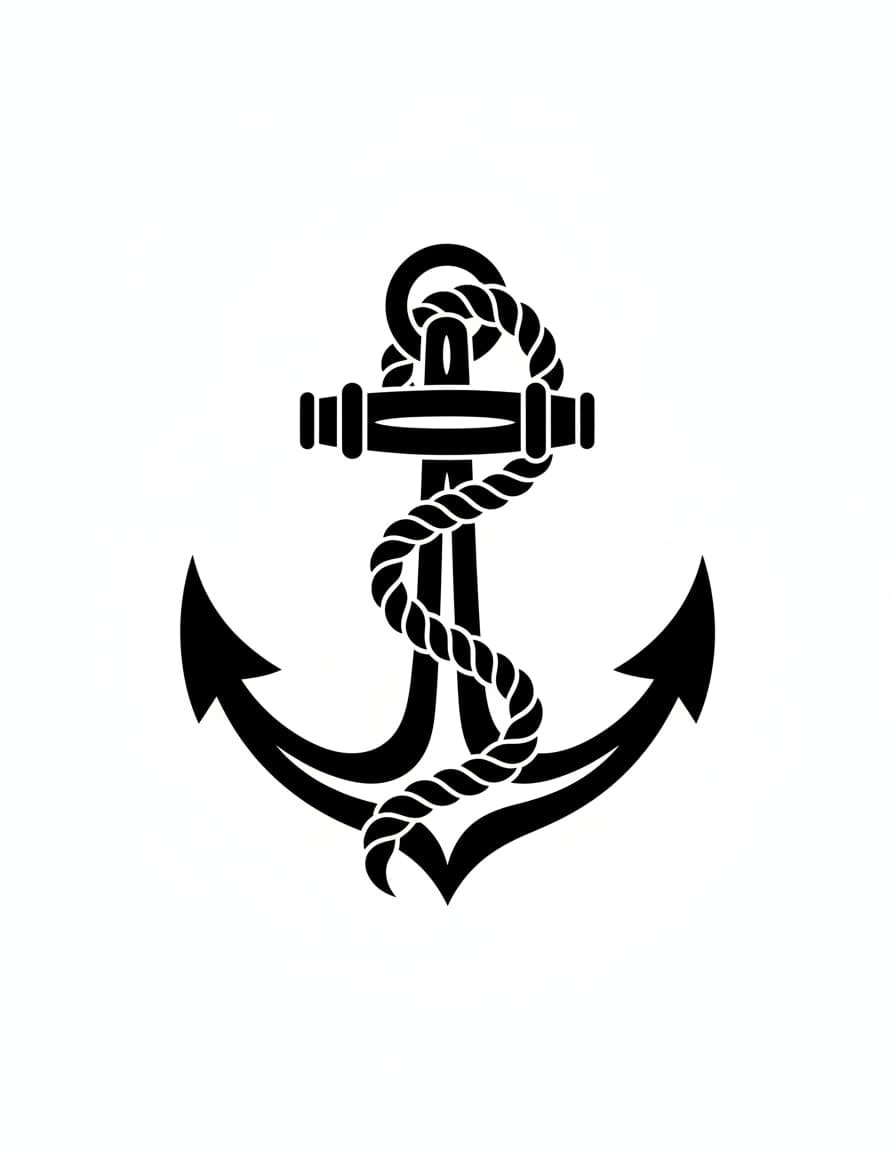 Временна татуировка „Tribal Anchor“