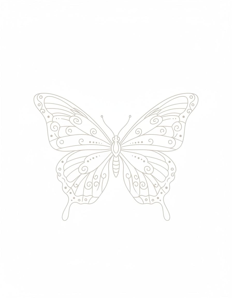 White Butterfly Temporary Tattoo