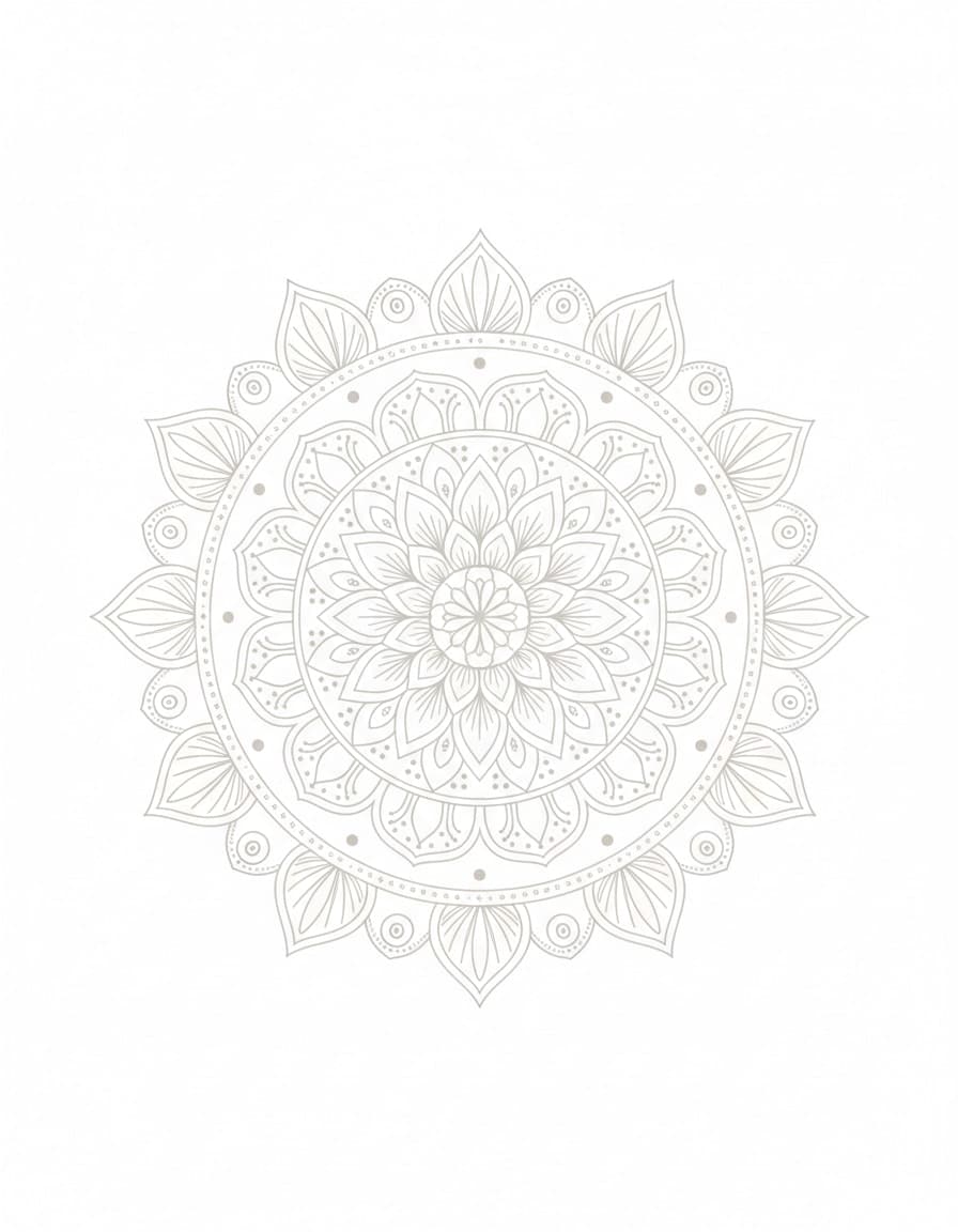 Weißes Mandala-Temporärtattoo