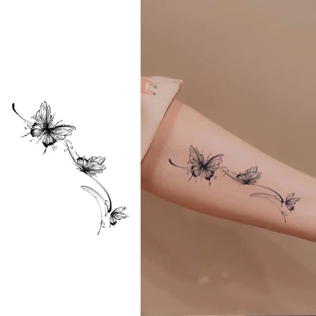Twin butterflies in flight — view 1