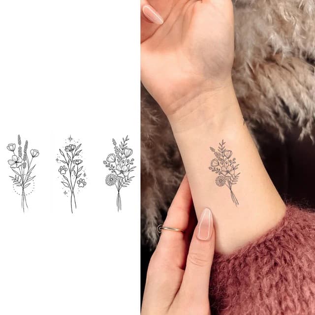 Wildflower bouquet trio — view 1