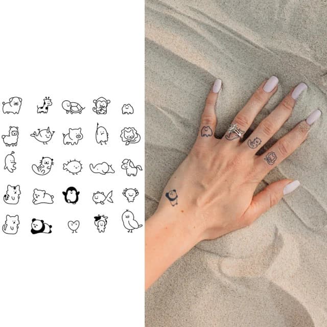 Mini animal doodle sheet — view 1