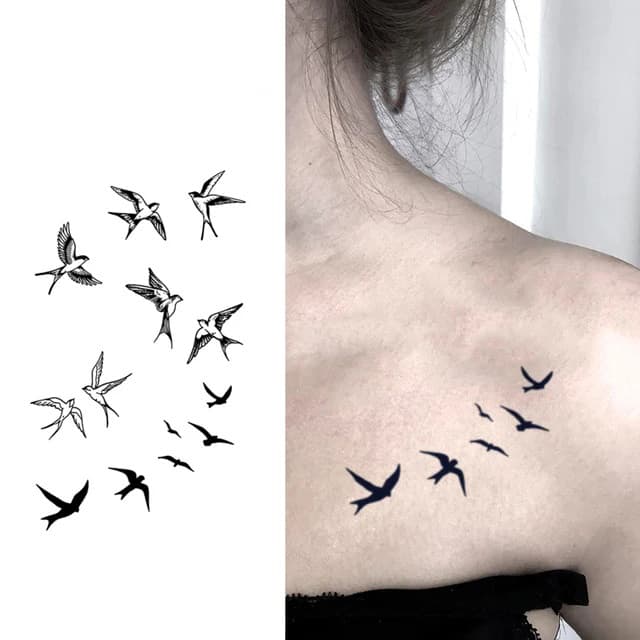 Swallow flock — view 1