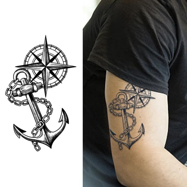 Anchor and compass star