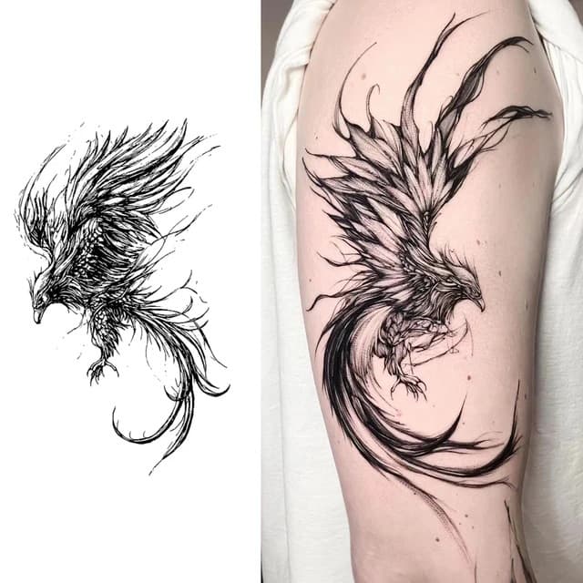 Sketchy phoenix