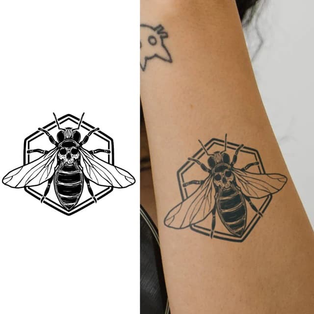 Skull-faced bee — view 1