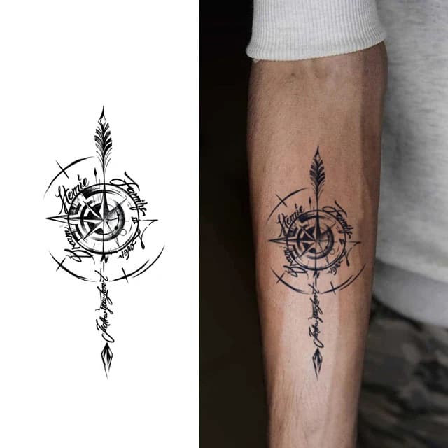Compass and arrow