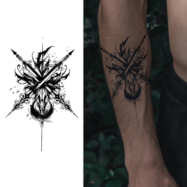 Crossed arrows storm