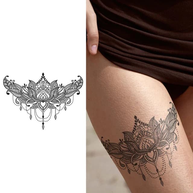 Lotus underboob mandala — view 1