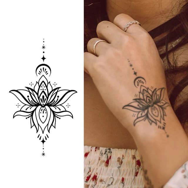 Crescent lotus mandala — view 1