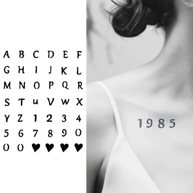 Handwritten letters and hearts — view 1