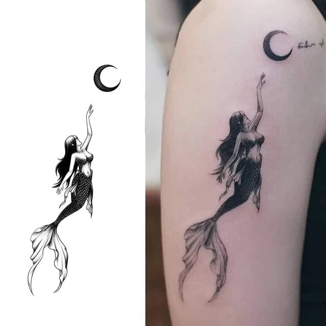 Mermaid reaching for the moon