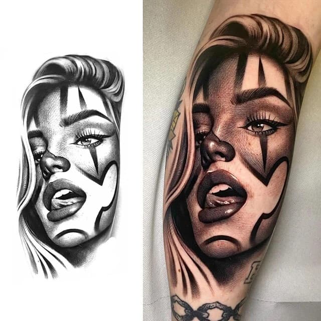 Chola clown girl portrait