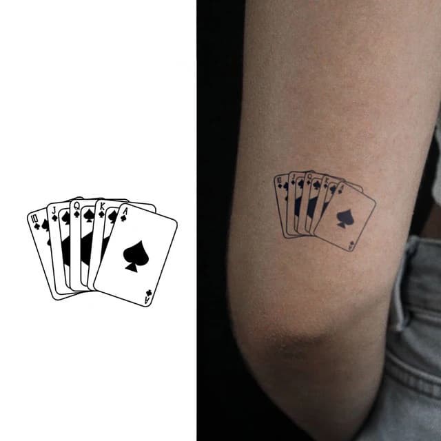 Royal flush of spades