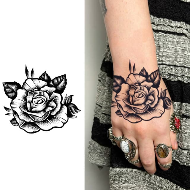 Stippled traditional rose — view 1