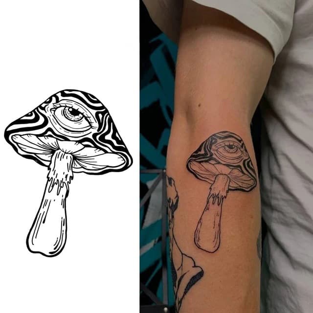 Psychedelic eye-cap mushroom