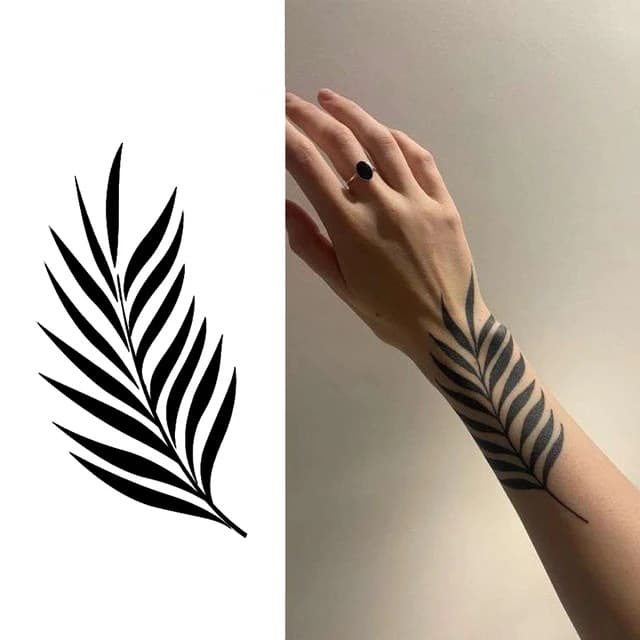 Bold palm frond cuff