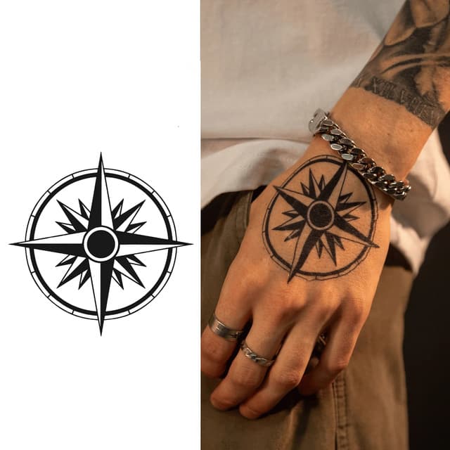 Bold compass rose