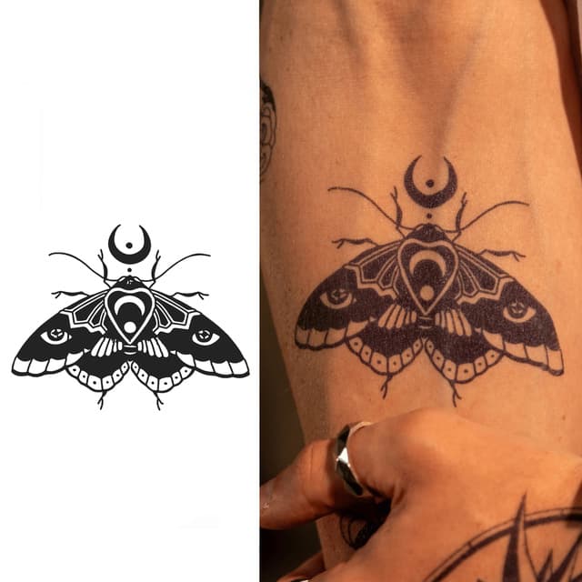 Crescent-crowned moth