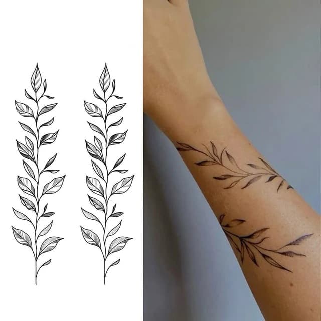 Twin leafy stems