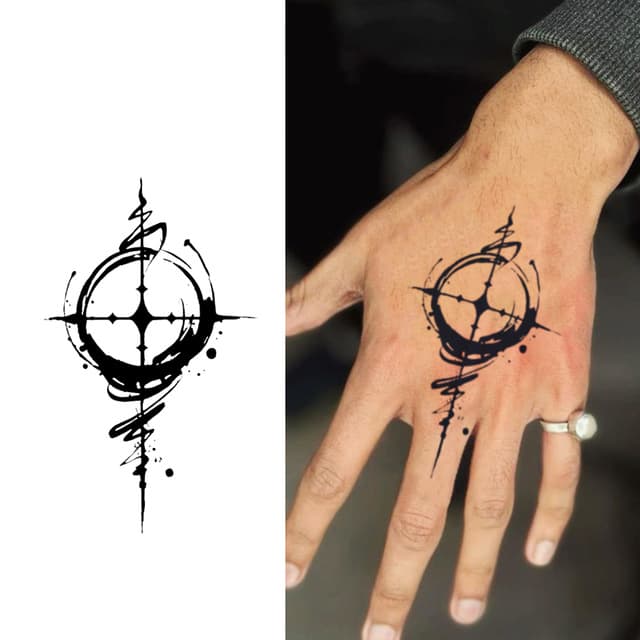 Brushed compass star