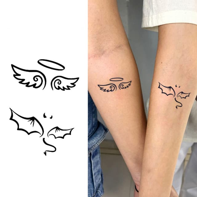 Angel and devil — matching pair