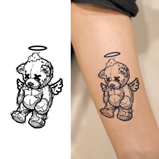 Haloed angel teddy bear