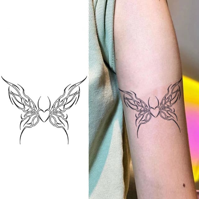 Tribal flame butterfly armband