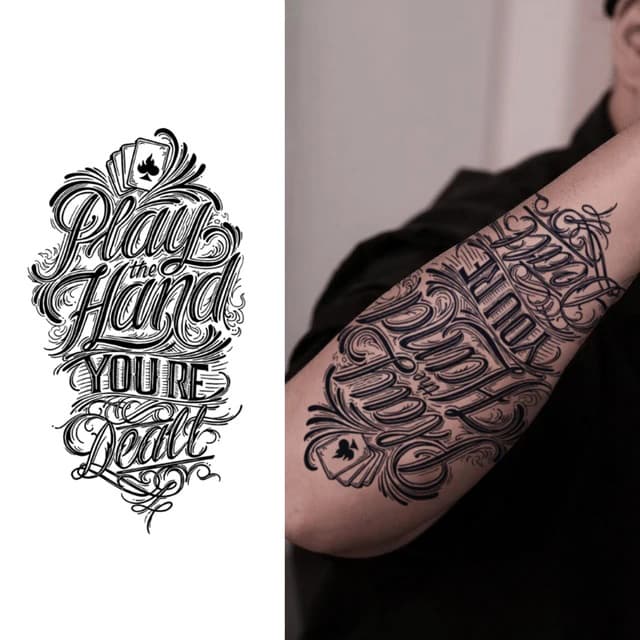 Play the hand you're dealt — chicano script