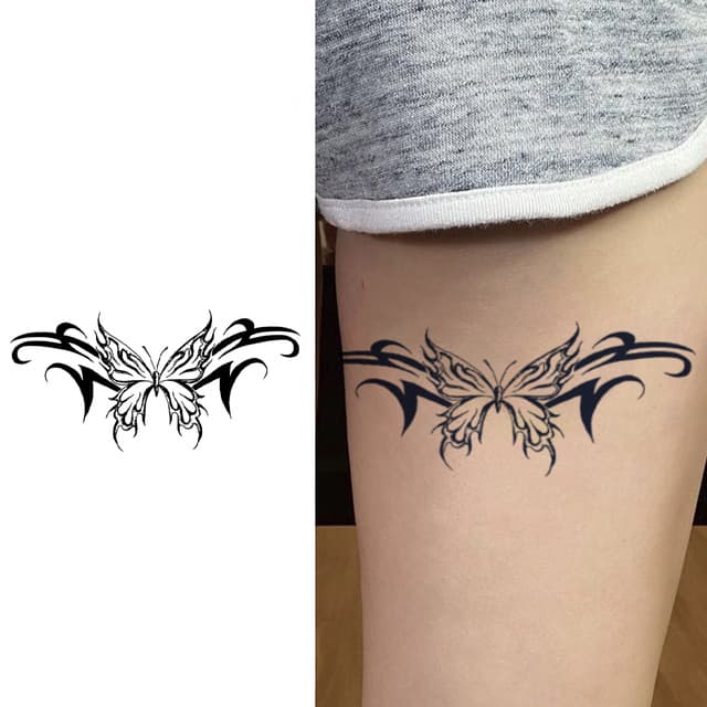 Tribal flame butterfly waistband