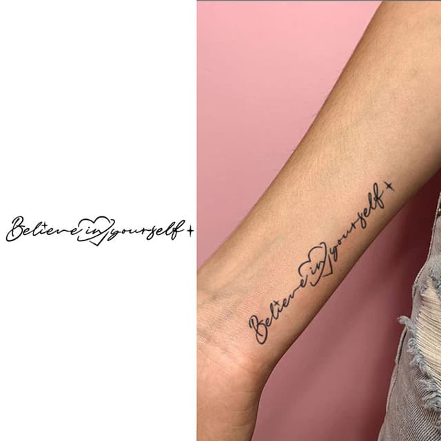 Believe in yourself — heart script